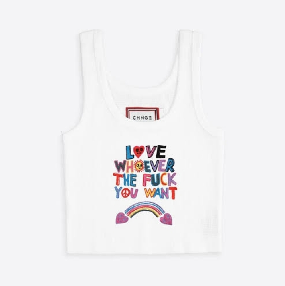 CHNGE White Tank with Vibrant Graphic